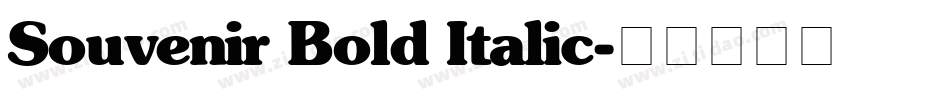Souvenir Bold Italic字体转换